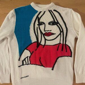 Rare Oscar Mariné Zara Collab Graphic Knit Sweater — All About My Mother Medium